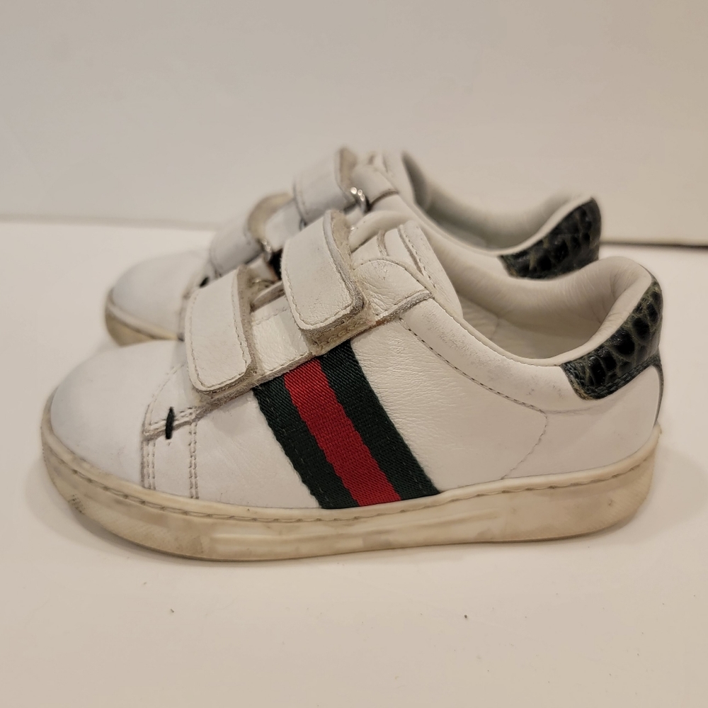Gucci slip on ace sneaker white with web Eu 25 Kids Baby Boys Girls Us 8.5